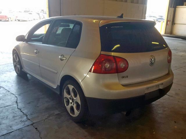 WVWGV91K97W232849 - 2007 VOLKSWAGEN NEW GTI SILVER photo 3