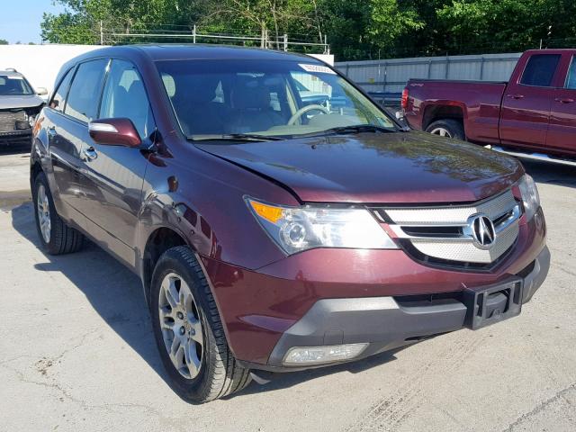 2HNYD28297H543873 - 2007 ACURA MDX MAROON photo 1