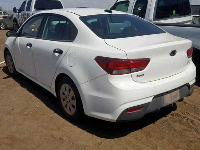 3KPA24AB5JE047846 - 2018 KIA RIO LX WHITE photo 3