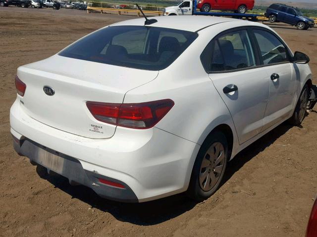 3KPA24AB5JE047846 - 2018 KIA RIO LX WHITE photo 4