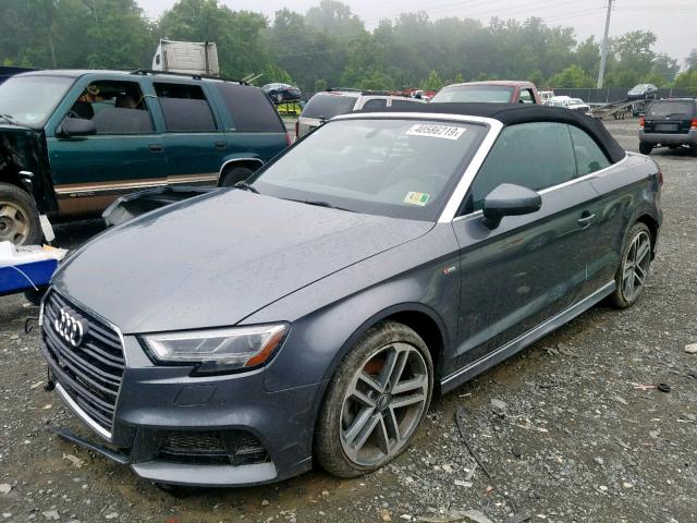 WAUY8LFF8H1045909 - 2017 AUDI A3 PREMIUM GRAY photo 2