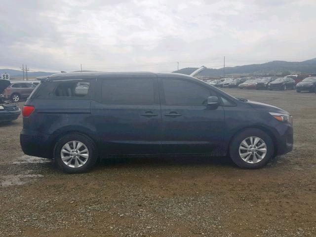 KNDMB5C1XH6238959 - 2017 KIA SEDONA LX BLUE photo 9