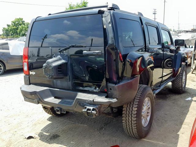 5GTEN13E288161783 - 2008 HUMMER H3 BLACK photo 4