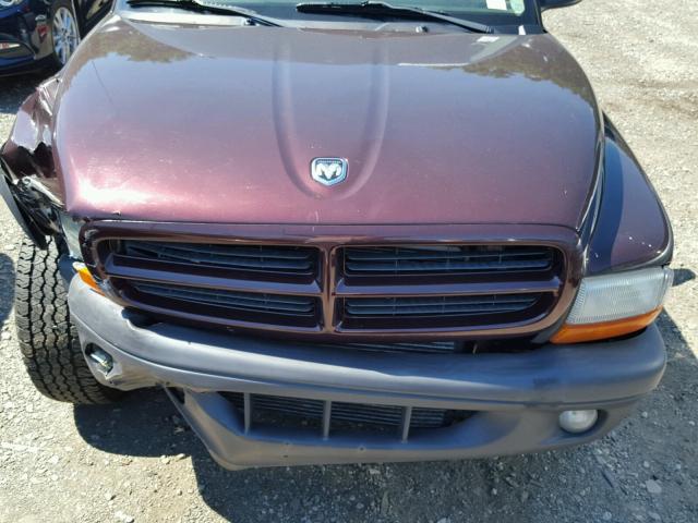 1D4HS38N73F624350 - 2003 DODGE DURANGO SP BURGUNDY photo 7