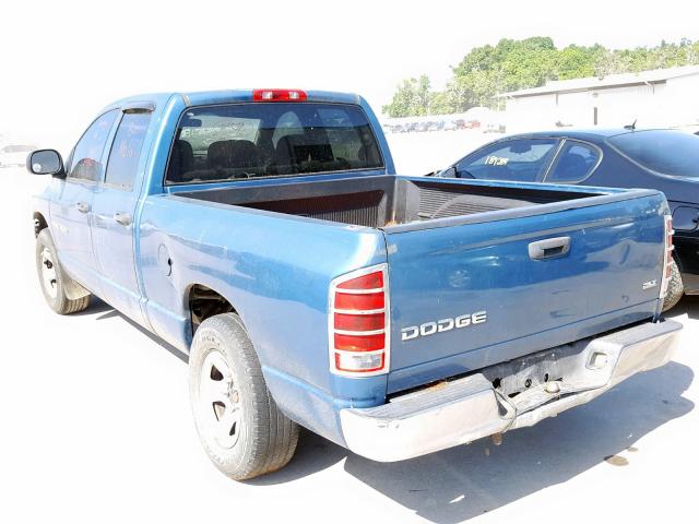 1D7HA18N23S286115 - 2003 DODGE RAM 1500 S BLUE photo 3