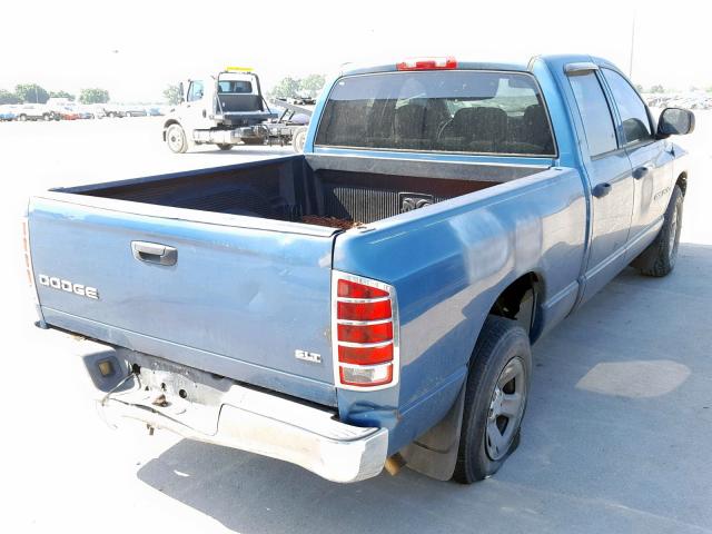 1D7HA18N23S286115 - 2003 DODGE RAM 1500 S BLUE photo 4