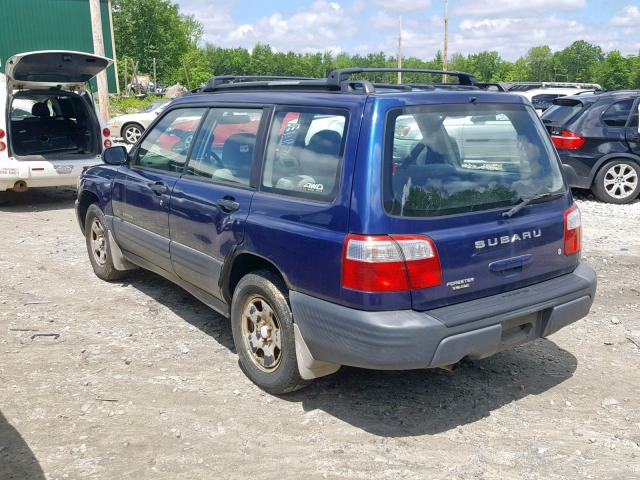 JF1SF63592H729559 - 2002 SUBARU FORESTER L BLUE photo 3