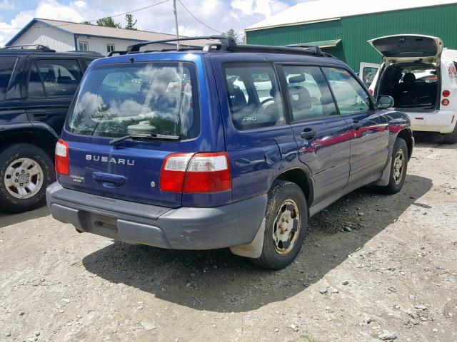 JF1SF63592H729559 - 2002 SUBARU FORESTER L BLUE photo 4