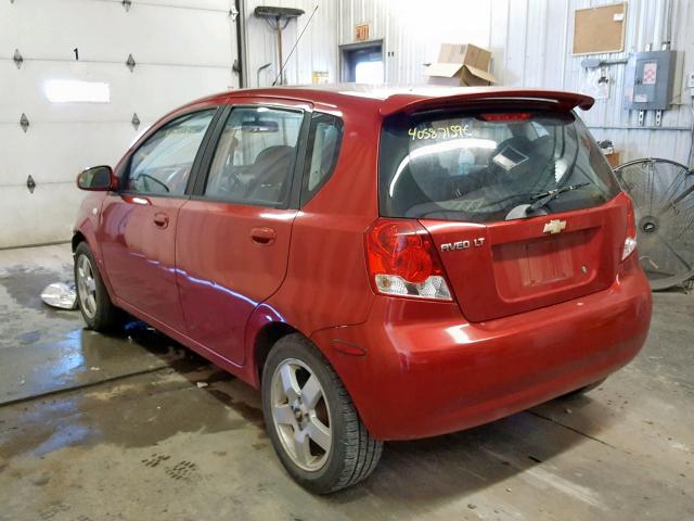 KL1TG66656B551391 - 2006 CHEVROLET AVEO LT BURGUNDY photo 3