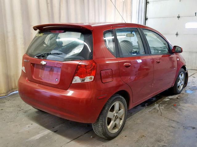 KL1TG66656B551391 - 2006 CHEVROLET AVEO LT BURGUNDY photo 4