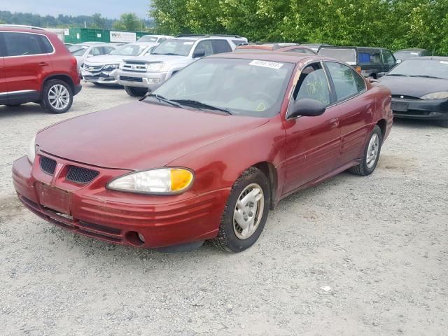 1G2NF52F72C247136 - 2002 PONTIAC GRAND AM S RED photo 2