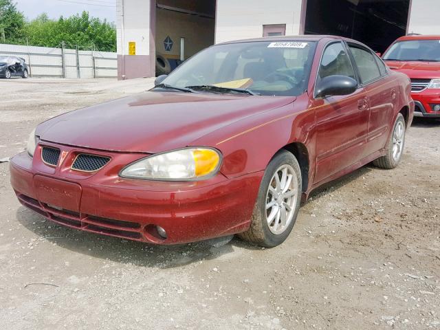 1G2NF52FX3C141796 - 2003 PONTIAC GRAND AM S MAROON photo 2