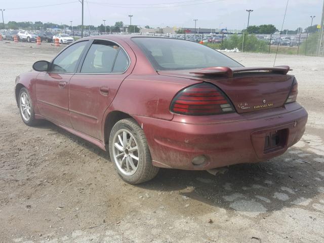 1G2NF52FX3C141796 - 2003 PONTIAC GRAND AM S MAROON photo 3