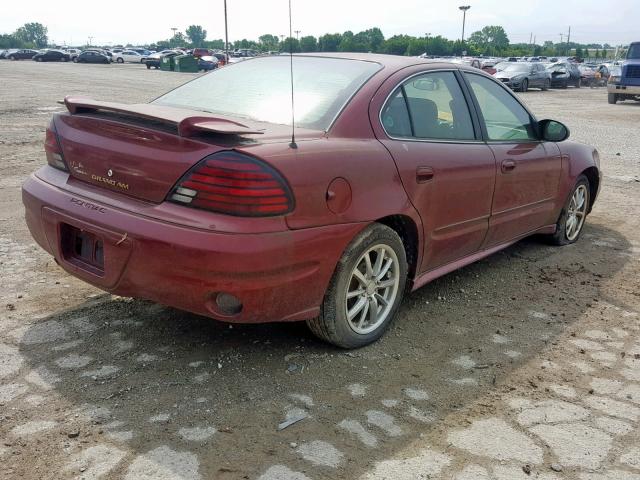 1G2NF52FX3C141796 - 2003 PONTIAC GRAND AM S MAROON photo 4