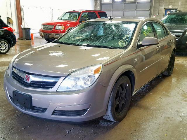 1G8ZS57B08F255420 - 2008 SATURN AURA XE BROWN photo 2