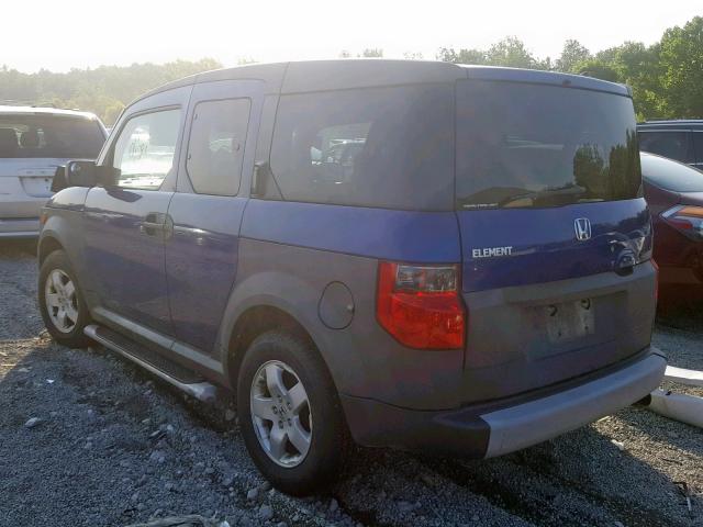 5J6YH28625L010495 - 2005 HONDA ELEMENT EX BLUE photo 3