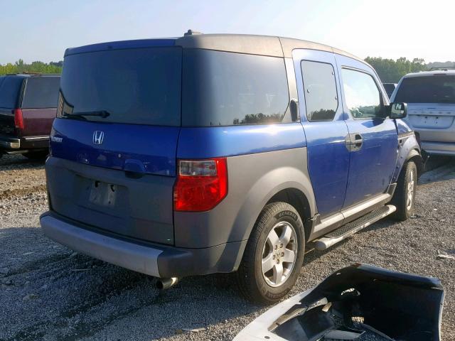 5J6YH28625L010495 - 2005 HONDA ELEMENT EX BLUE photo 4