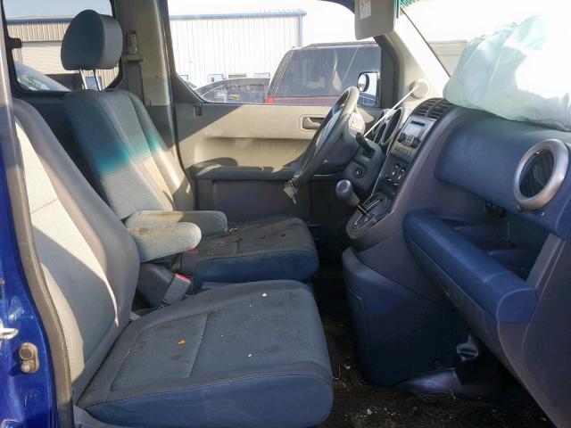 5J6YH28625L010495 - 2005 HONDA ELEMENT EX BLUE photo 5