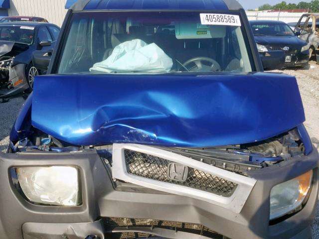 5J6YH28625L010495 - 2005 HONDA ELEMENT EX BLUE photo 7