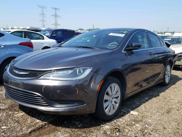 1C3CCCFB3GN120648 - 2016 CHRYSLER 200 LX GRAY photo 2