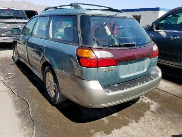 4S3BH675237614615 - 2003 SUBARU LEGACY OUT GREEN photo 3