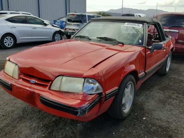 1FACP44E5MF184124 - 1991 FORD MUSTANG LX RED photo 2