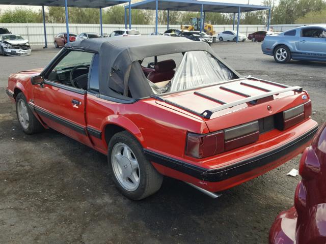 1FACP44E5MF184124 - 1991 FORD MUSTANG LX RED photo 3