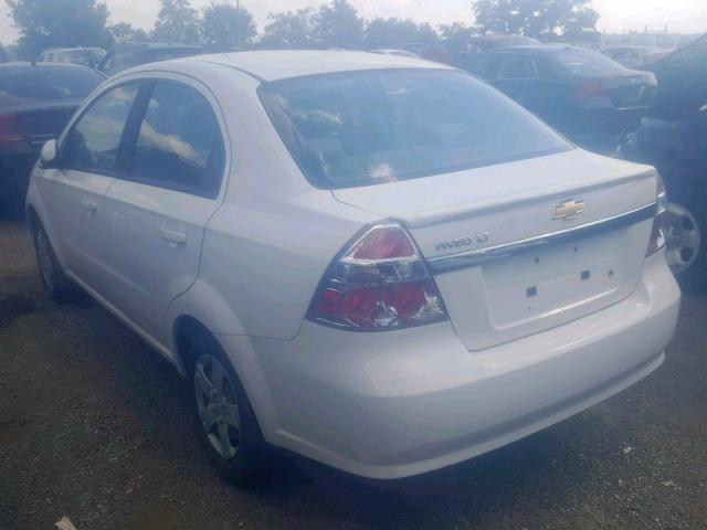 KL1TD5DE4BB191621 - 2011 CHEVROLET AVEO LS WHITE photo 3