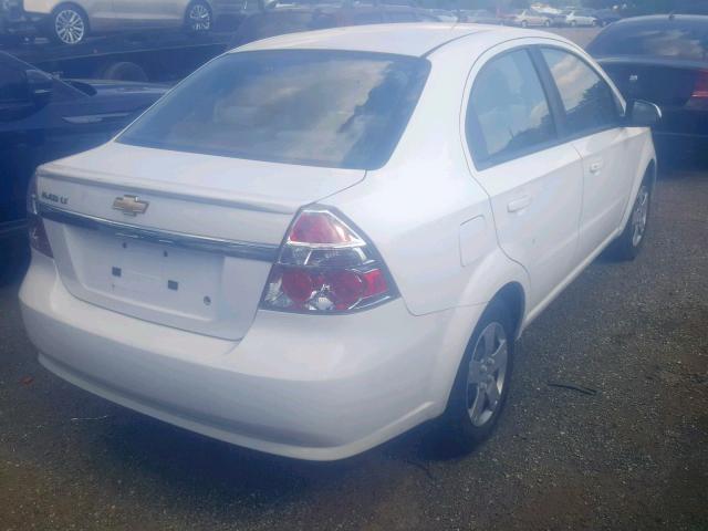 KL1TD5DE4BB191621 - 2011 CHEVROLET AVEO LS WHITE photo 4