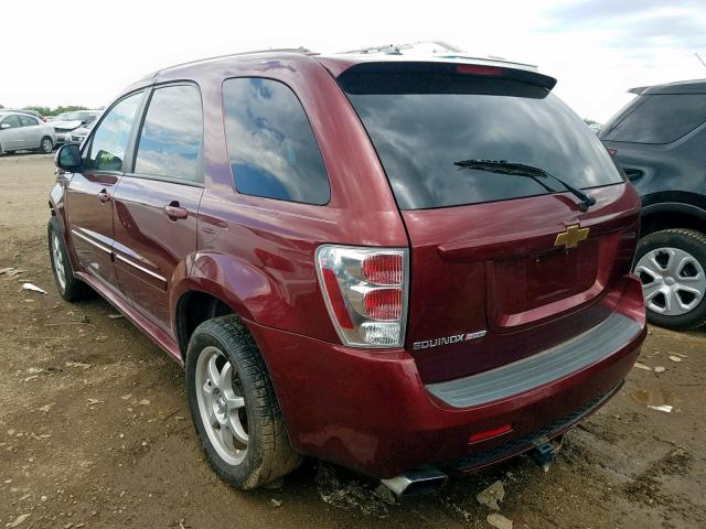 2CNDL937686066332 - 2008 CHEVROLET EQUINOX SP MAROON photo 3