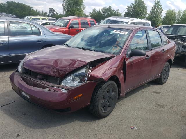 1FAFP34N27W355164 - 2007 FORD FOCUS ZX4 MAROON photo 2