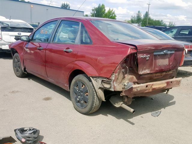 1FAFP34N27W355164 - 2007 FORD FOCUS ZX4 MAROON photo 3