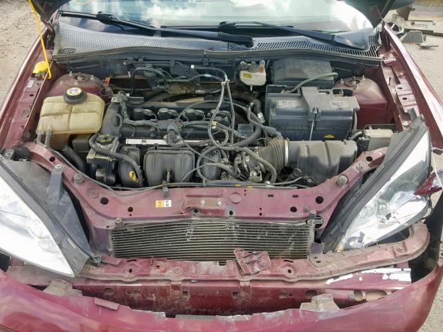 1FAFP34N27W355164 - 2007 FORD FOCUS ZX4 MAROON photo 7