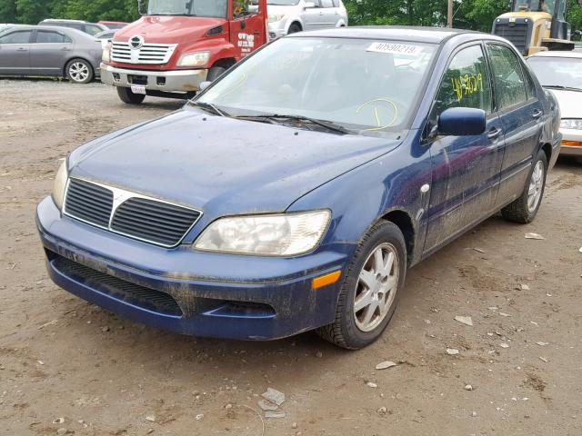 JA3AJ36E92U074498 - 2002 MITSUBISHI LANCER LS BLUE photo 2