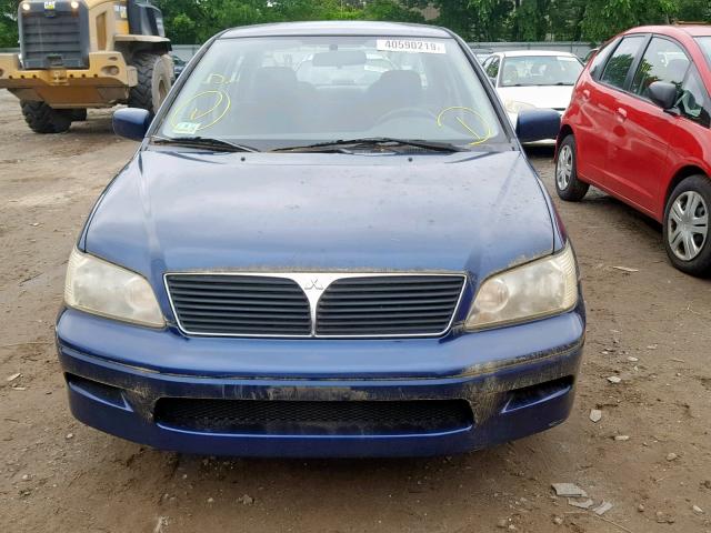 JA3AJ36E92U074498 - 2002 MITSUBISHI LANCER LS BLUE photo 9