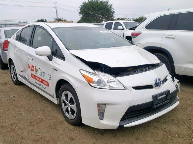 JTDKN3DU5E0384745 - 2014 TOYOTA PRIUS WHITE photo 1