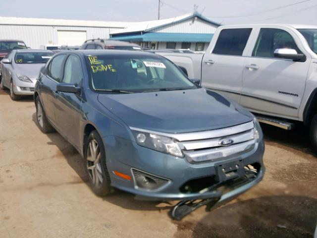 3FAHP0JAXCR345987 - 2012 FORD FUSION SEL BLUE photo 1