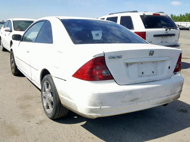 1HGEM22923L034236 - 2003 HONDA CIVIC EX WHITE photo 3