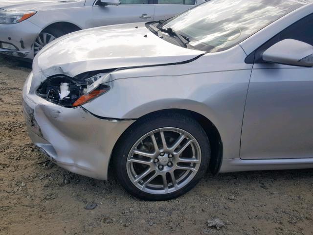 JTKDE167490282789 - 2009 TOYOTA SCION TC ვერცხლისფერი ფოტო 9