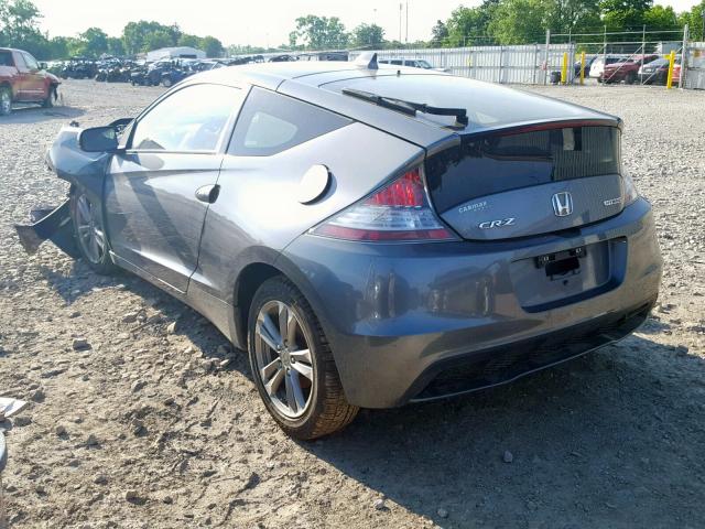 JHMZF1D48DS001236 - 2013 HONDA CR-Z GRAY photo 3