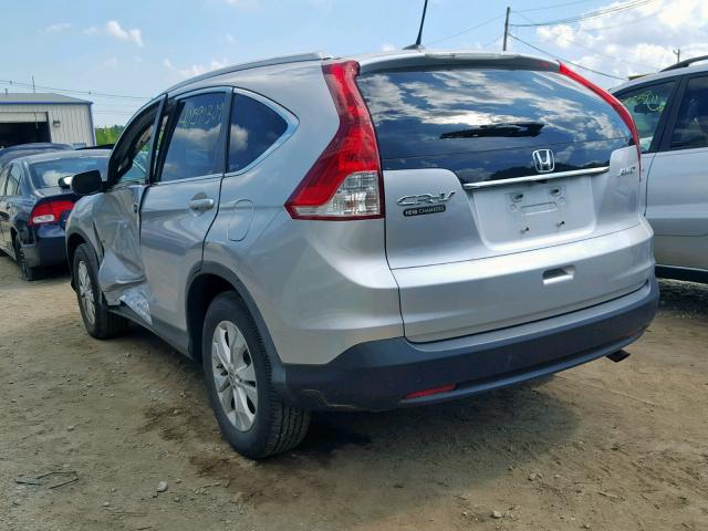 2HKRM4H73CH600927 - 2012 HONDA CR-V EXL SILVER photo 3