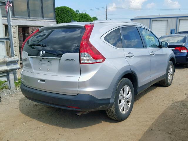 2HKRM4H73CH600927 - 2012 HONDA CR-V EXL SILVER photo 4