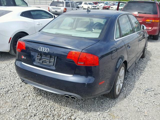 WAUGL78E07A108134 - 2007 AUDI NEW S4 QUA BLUE photo 4