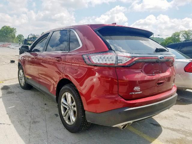 2FMPK4J81JBC24913 - 2018 FORD EDGE SEL BURGUNDY photo 3