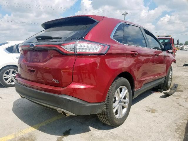 2FMPK4J81JBC24913 - 2018 FORD EDGE SEL BURGUNDY photo 4