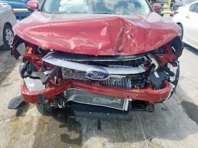 2FMPK4J81JBC24913 - 2018 FORD EDGE SEL BURGUNDY photo 7