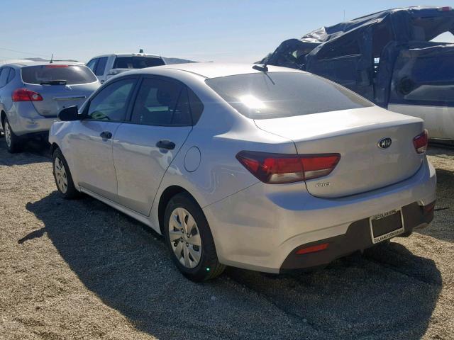 3KPA24AB4JE059048 - 2018 KIA RIO LX SILVER photo 3