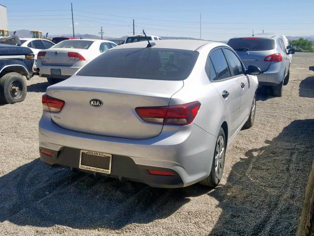 3KPA24AB4JE059048 - 2018 KIA RIO LX SILVER photo 4