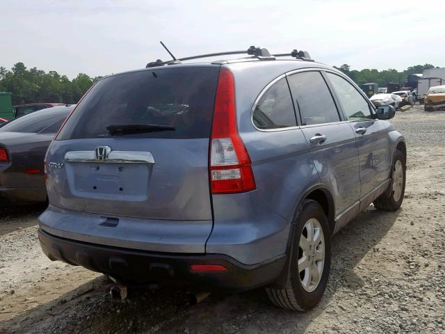 JHLRE48777C075615 - 2007 HONDA CR-V EXL BLUE photo 4