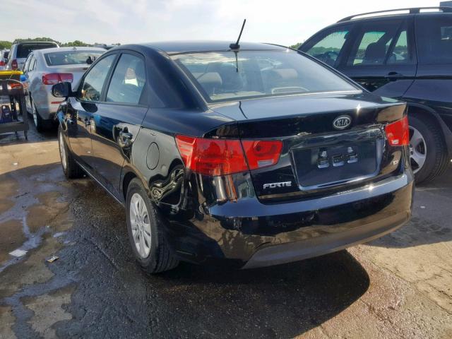 KNAFU4A27D5672682 - 2013 KIA FORTE EX BLACK photo 3